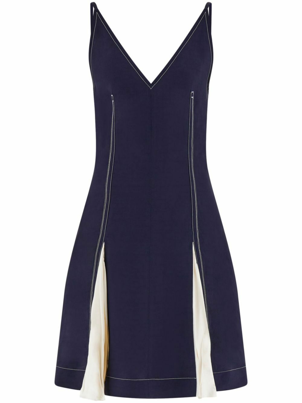 FERRAGAMO Patent Leather Scoop Neck Mini Dress Salvatore