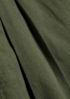 Anine Bing Belen Straight-leg Twill Trousers Dark Green