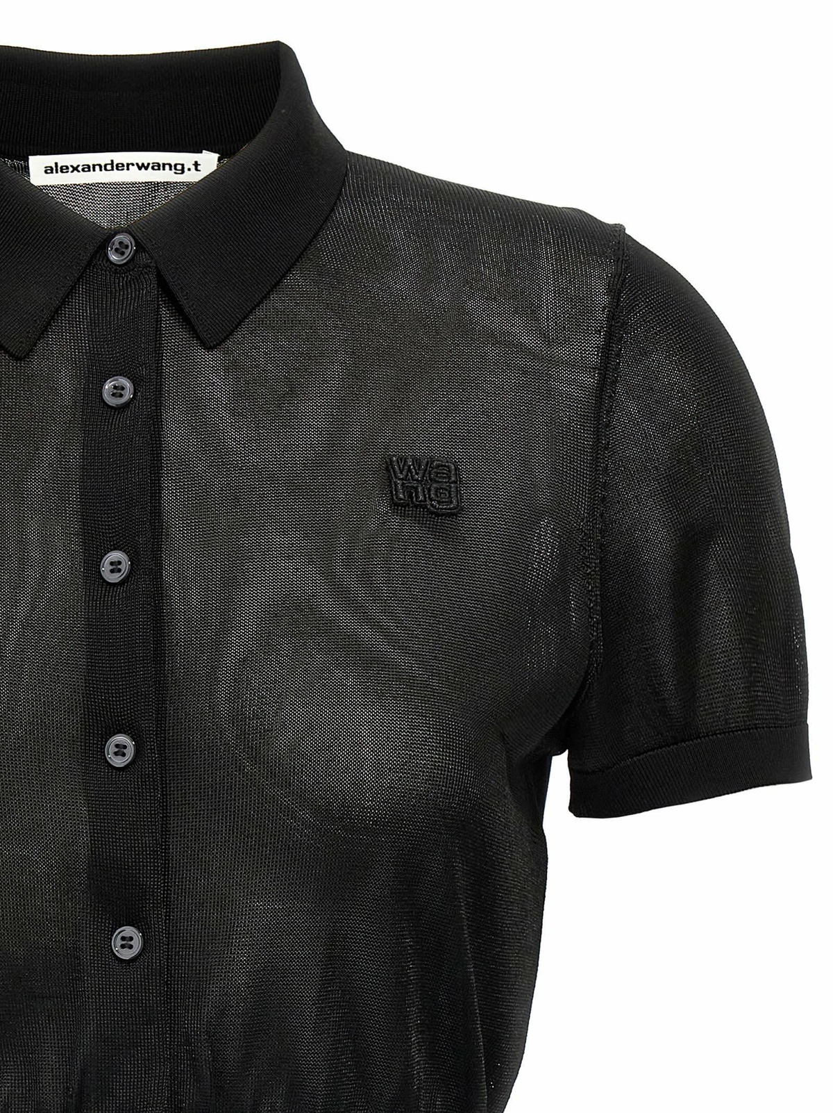T by Alexander Wang Cropped Polo Shirt