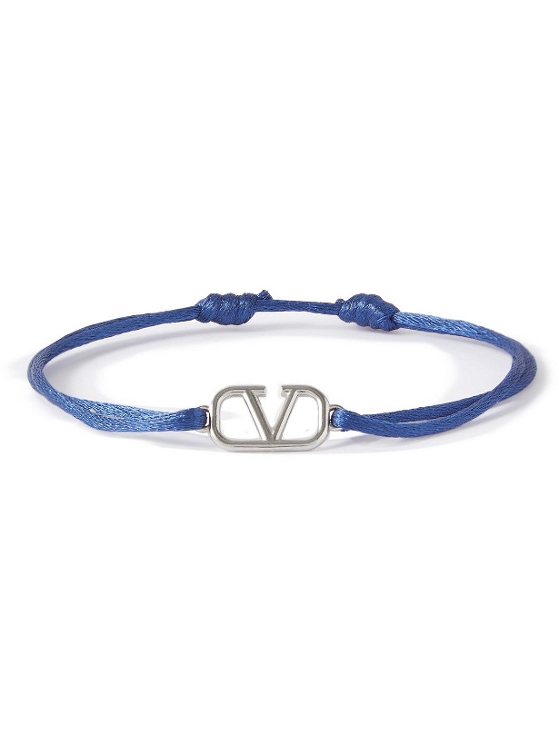 Photo: Valentino - Valentino Garavani Silver-Tone and Cord Bracelet