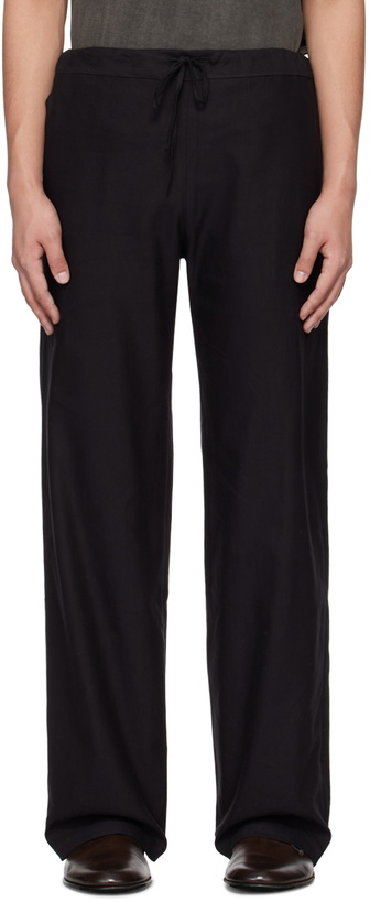 Photo: Aviva Jifei Xue Black Drawstring Trousers