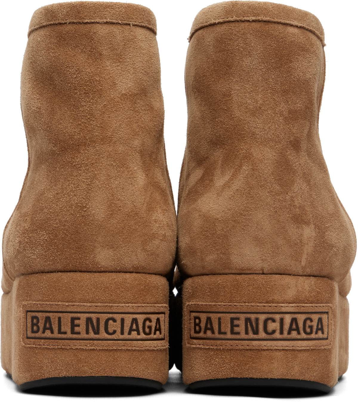 Balenciaga Tan Alaska Platform Boots