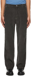 Kenzo Grey Corduroy Carpenter Trousers