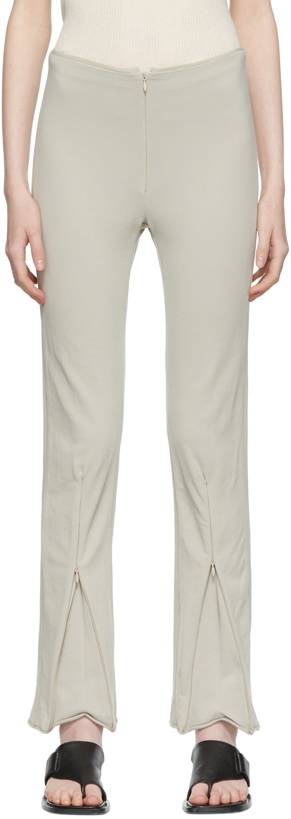 Photo: Gabriela Coll Garments Beige No. 152 Zip-Up Trousers