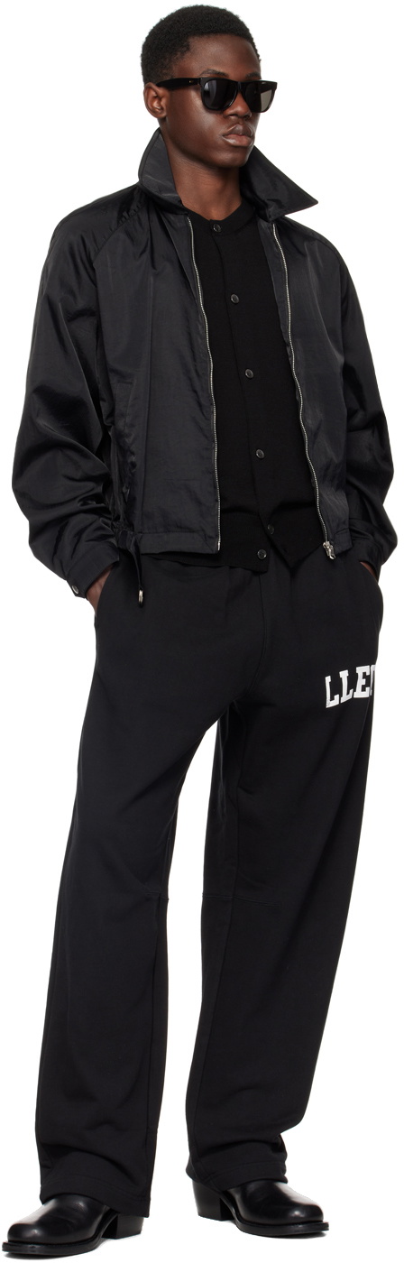 Recto Black Print Sweatpants