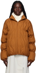 POST ARCHIVE FACTION (PAF) SSENSE Exclusive Brown Down Jacket