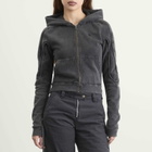 Ottolinger Women's Sutured Zip Hoodie in Black Wash