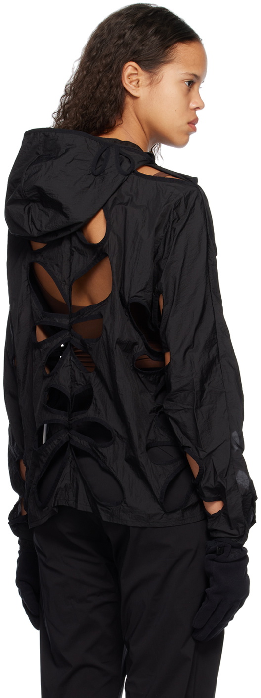 Cut Up Jacket POST ARCHIVE FACTION (PAF) Black Cutout Jacket Post Archive Faction