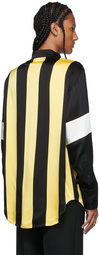 Wales Bonner Black & Yellow Sunshine Paneled Shirt