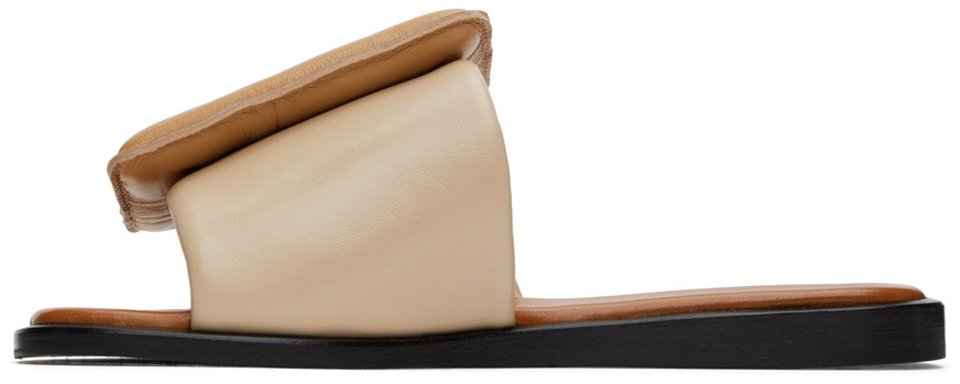BOYY Beige Puffy Flat Sandals