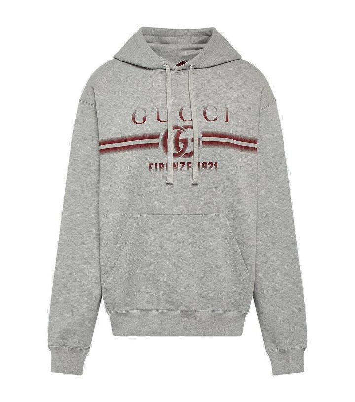 Photo: Gucci Logo cotton jersey hoodie