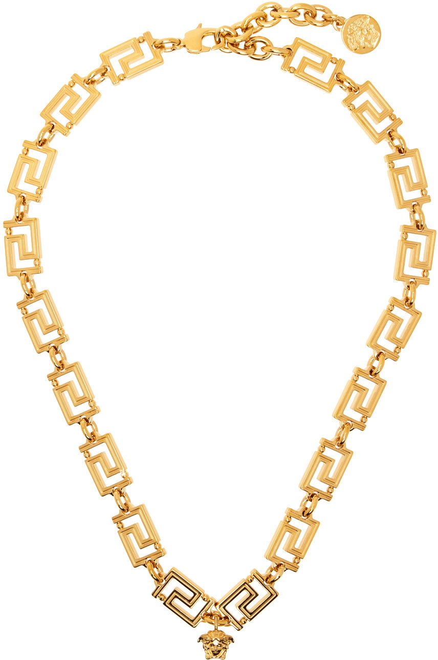 Versace Gold Greca Necklace Versace