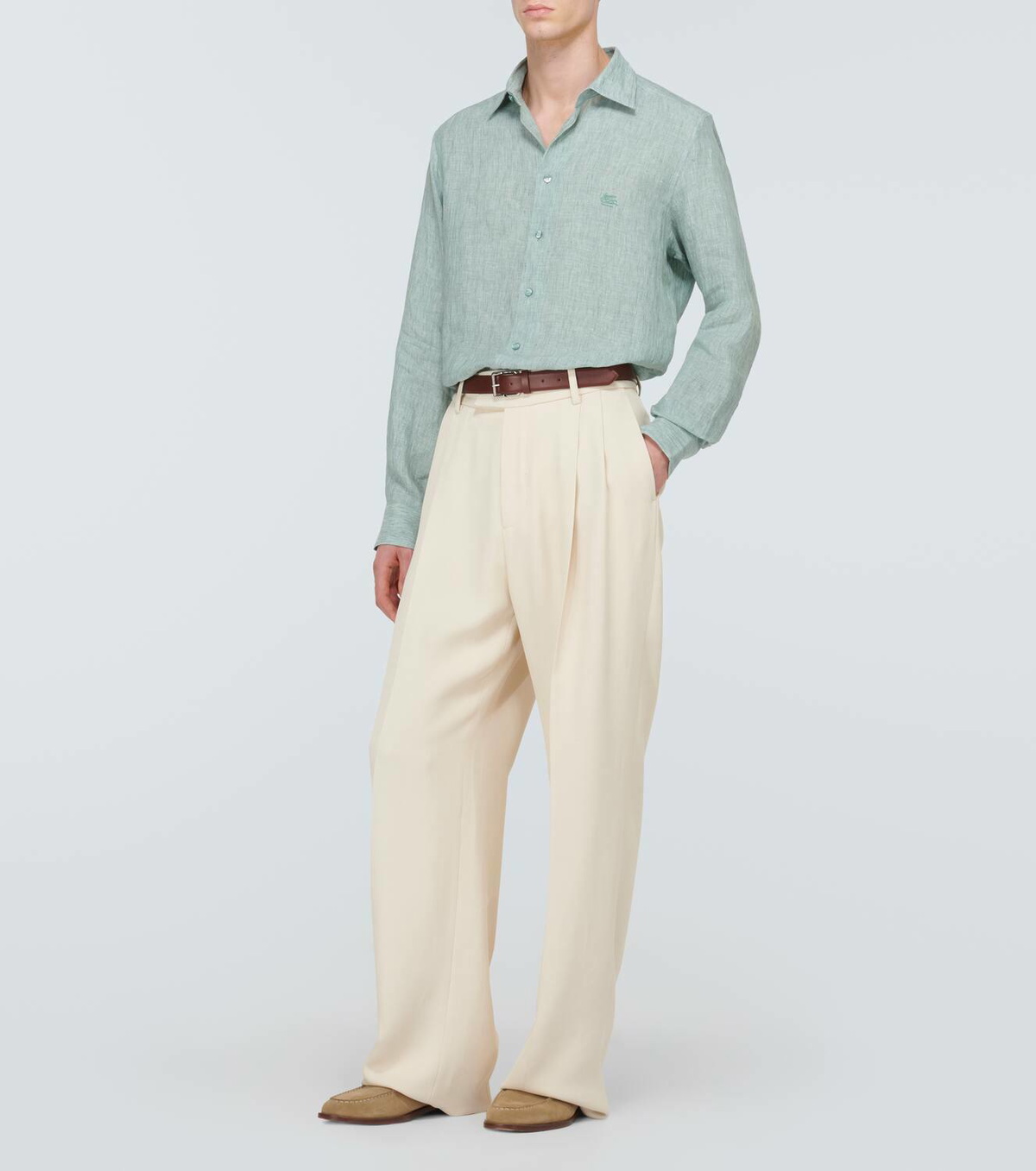 Etro Multicolor Linen Pattern Shirt