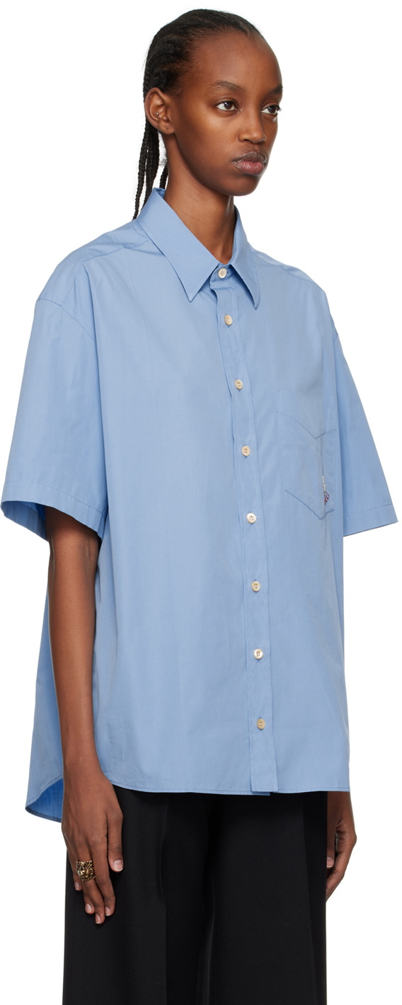 gucci blue dress shirt GUCCI - Long-sleeved shirt - Blue