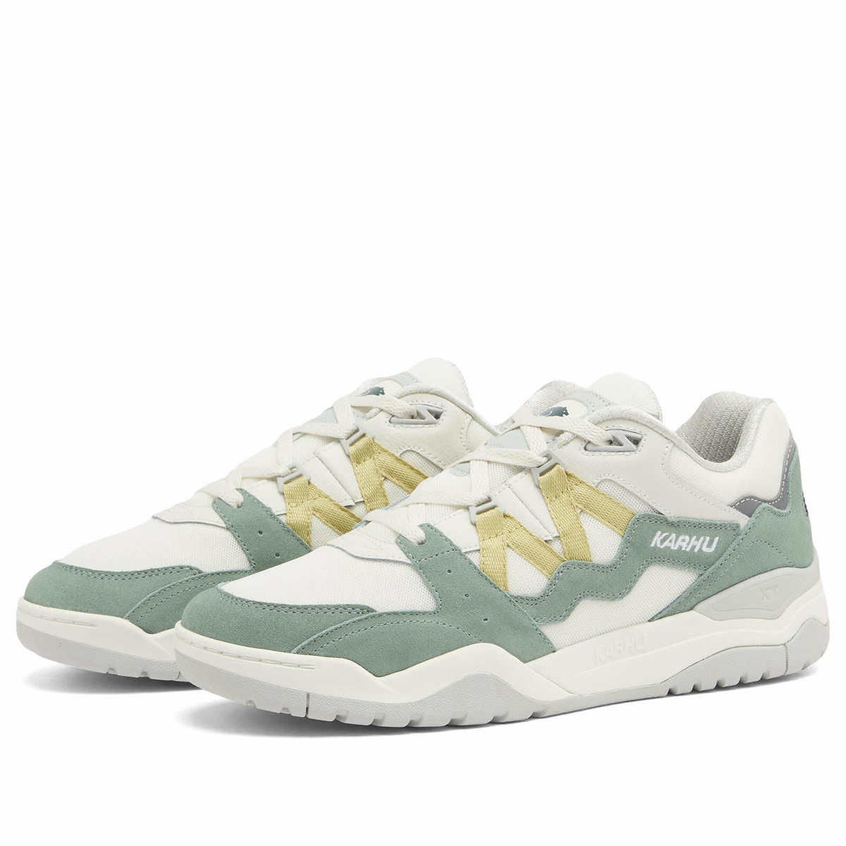 Karhu Men's Fusion XT Sneaker in Iceberg Green/Dusty Yellow