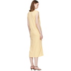 TOTEME Yellow Tie-Waist Jersey Midi Dress