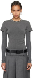 Fax Copy Express Gray 'The Fitted' T-Shirt