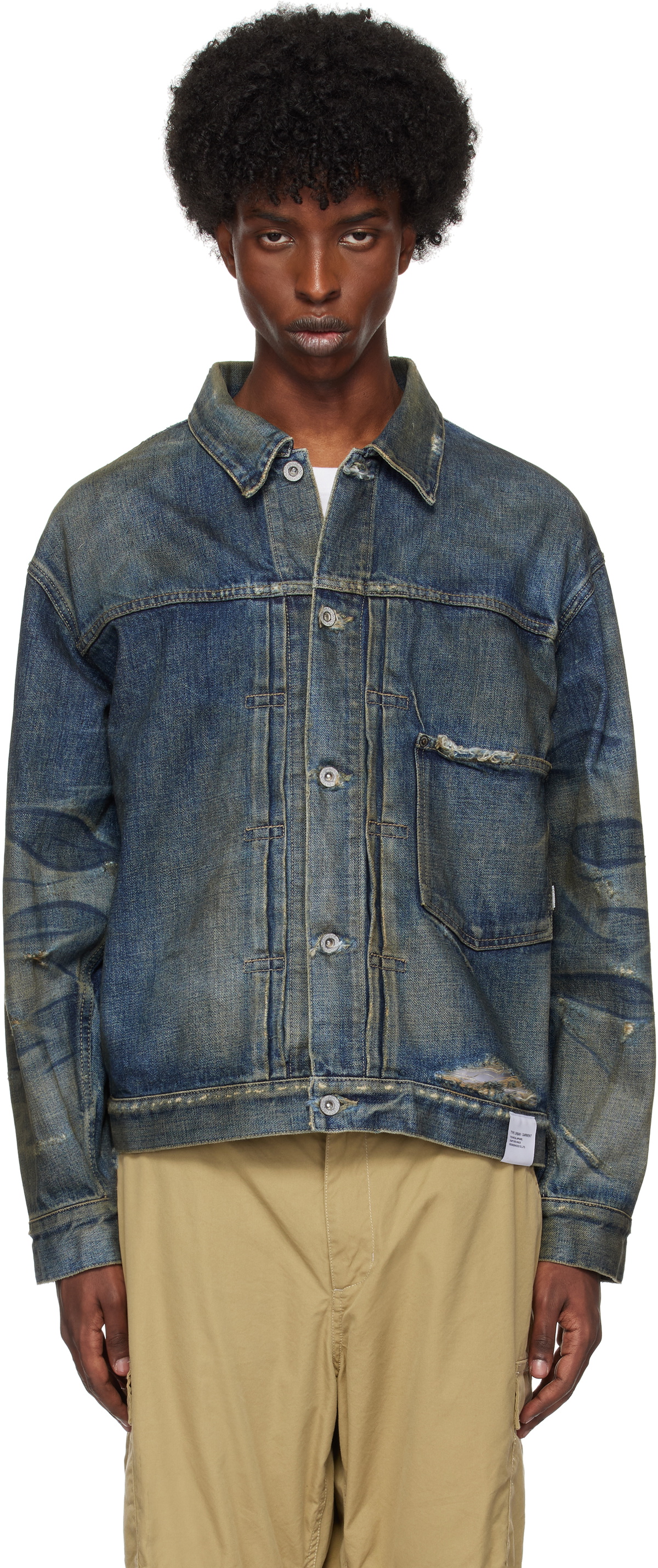 Neighborhood Blue Type-1 Denim Jacket Neighborhood