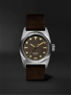 UNIMATIC - Modello Due Limited Edition Automatic 38mm Stainless Steel and Suede Watch, Ref. No. U2S-MB