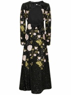 GIAMBATTISTA VALLI Sequined Open Back Long Dress