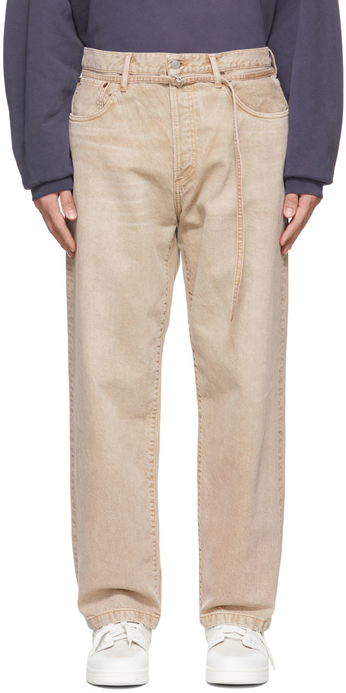 Acne Studios Beige Loose Fit Jeans Acne Studios