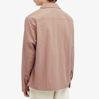 Fred Perry Men's Zip Overshirt in Dark Pink