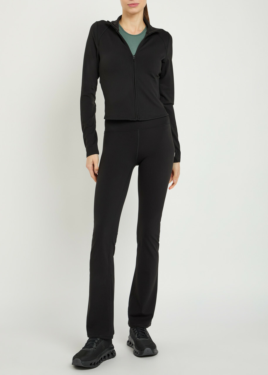 Vuori All The Feels zip up Stretch-jersey top Black