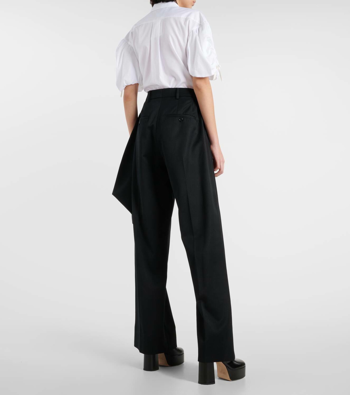 Simone Rocha Floral-appliqué straight pants Simone Rocha