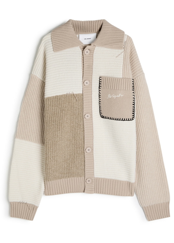 Photo: Axel Arigato Franco Colour-block Wool-blend Cardigan Beige