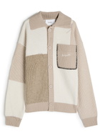 Axel Arigato Franco Colour-block Wool-blend Cardigan Beige