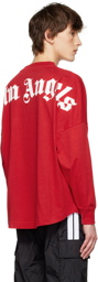 Palm Angels Red Cotton Long Sleeve T-Shirt