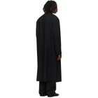 Fear of God Black Wool Double Breasted Lapelless Coat