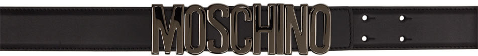Moschino Black Fantasy Print Belt
