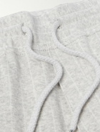 Brunello Cucinelli - Tapered Pinstriped Cashmere-Blend Sweatpants - Gray