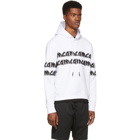 McQ Alexander McQueen White Metal Repeat Logo Hoodie