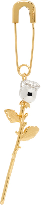Photo: AMBUSH Gold & Silver Rose Charm Single Earring