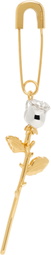 AMBUSH Gold & Silver Rose Charm Single Earring