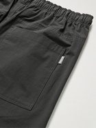 Satta - Kai Straight-Leg Cotton-Poplin Drawstring Trousers - Gray