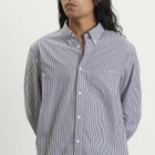 A.P.C. Men's New Greg Stripe Poplin Shirt in False Black