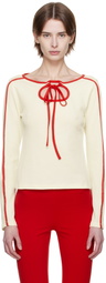 Kijun Off-White Cut Out Jersey T-shirt