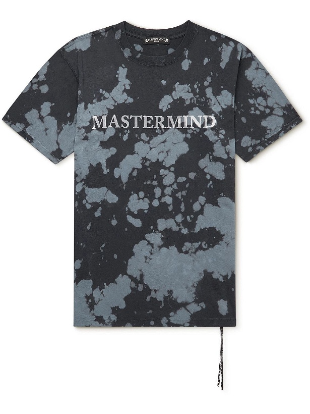 Photo: Mastermind World - Logo-Print Tie-Dyed Cotton-Jersey T-Shirt - Black
