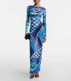 Pucci Vivara ruffled tulle maxi dress