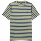 A.P.C. Men's Emilien Stripe T-Shirt in Khaki/Navy