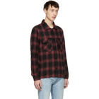 Naked and Famous Denim Red Flannel Lumberjack Shirt