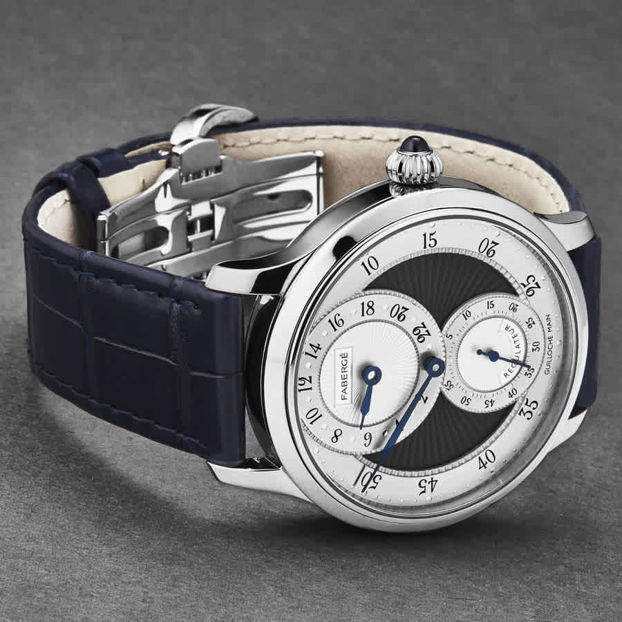 Faberge Agathon Hand Wind Silver Dial Mens Watch FAB-216