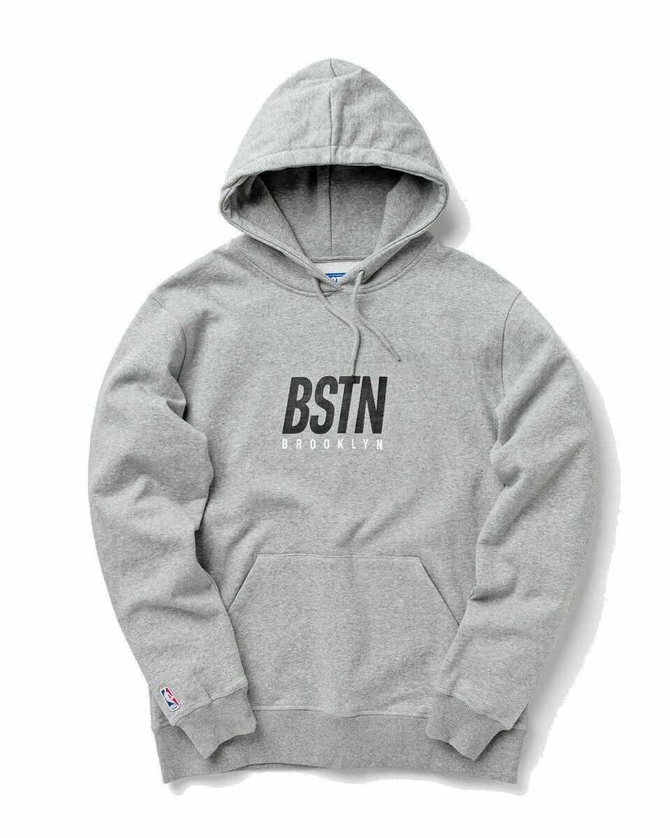 Photo: Bstn Brand Bstn & Nba Brooklyn Nets Hoody Grey - Mens - Hoodies