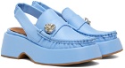 GANNI Blue Retro Slingback Platform Loafers