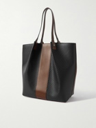 Serapian - Leather-Trimmed Stepan Coated-Canvas Tote Bag