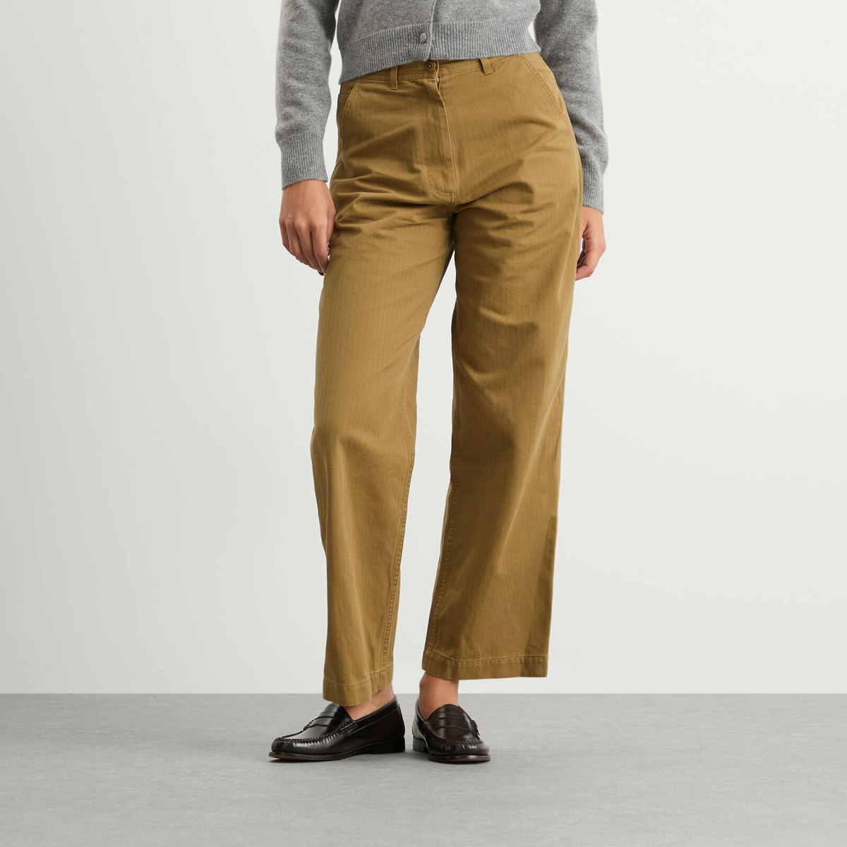 Nothing Written Women's Paan Cotton Work Pants in Khaki