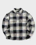 Represent All Over Initial Flannel Shirt Blue/Beige - Mens - Overshirts